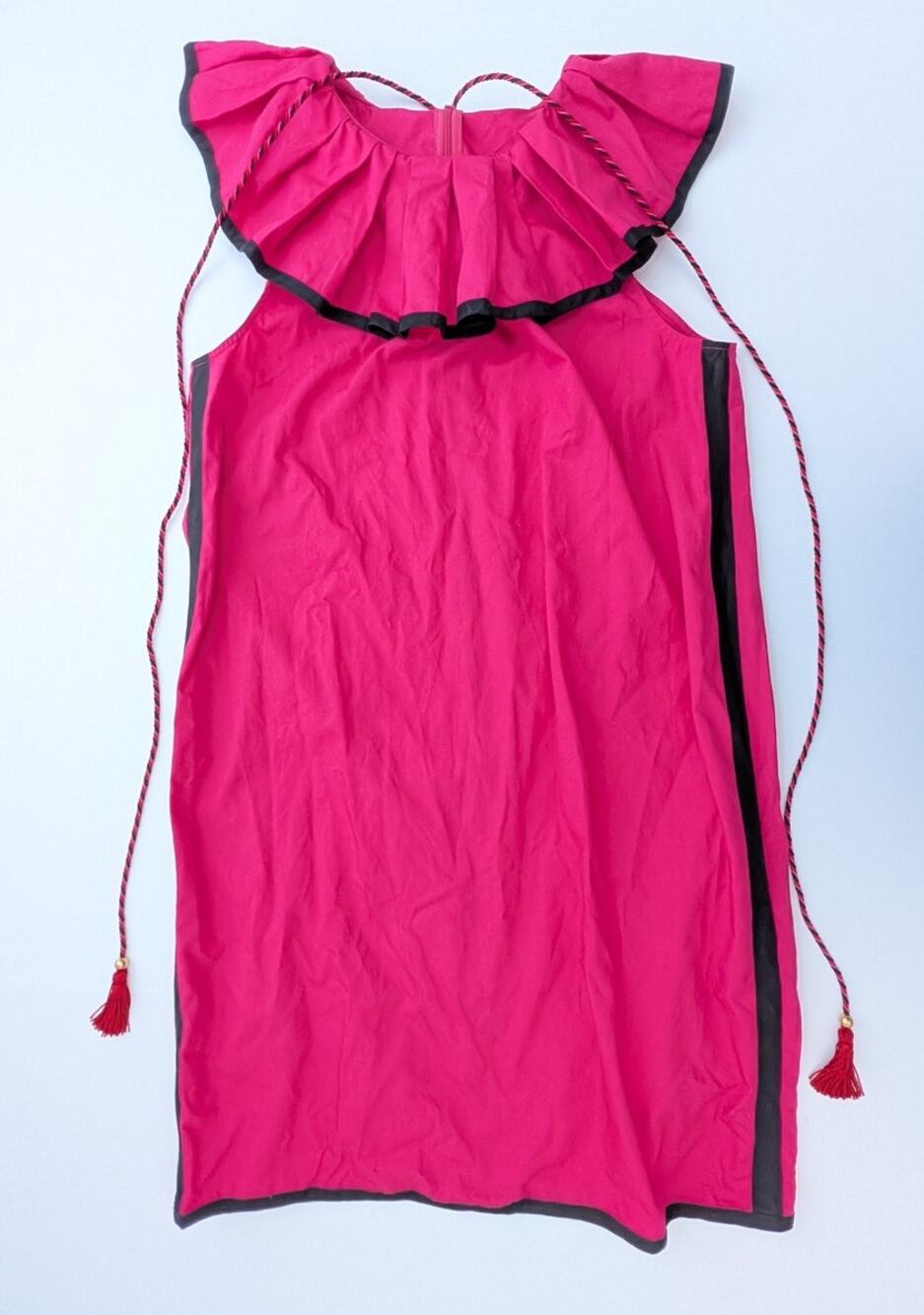 Philosophy Di Lorenzo Serafini Pink Cotton Shift Dress Tassels size 4 small